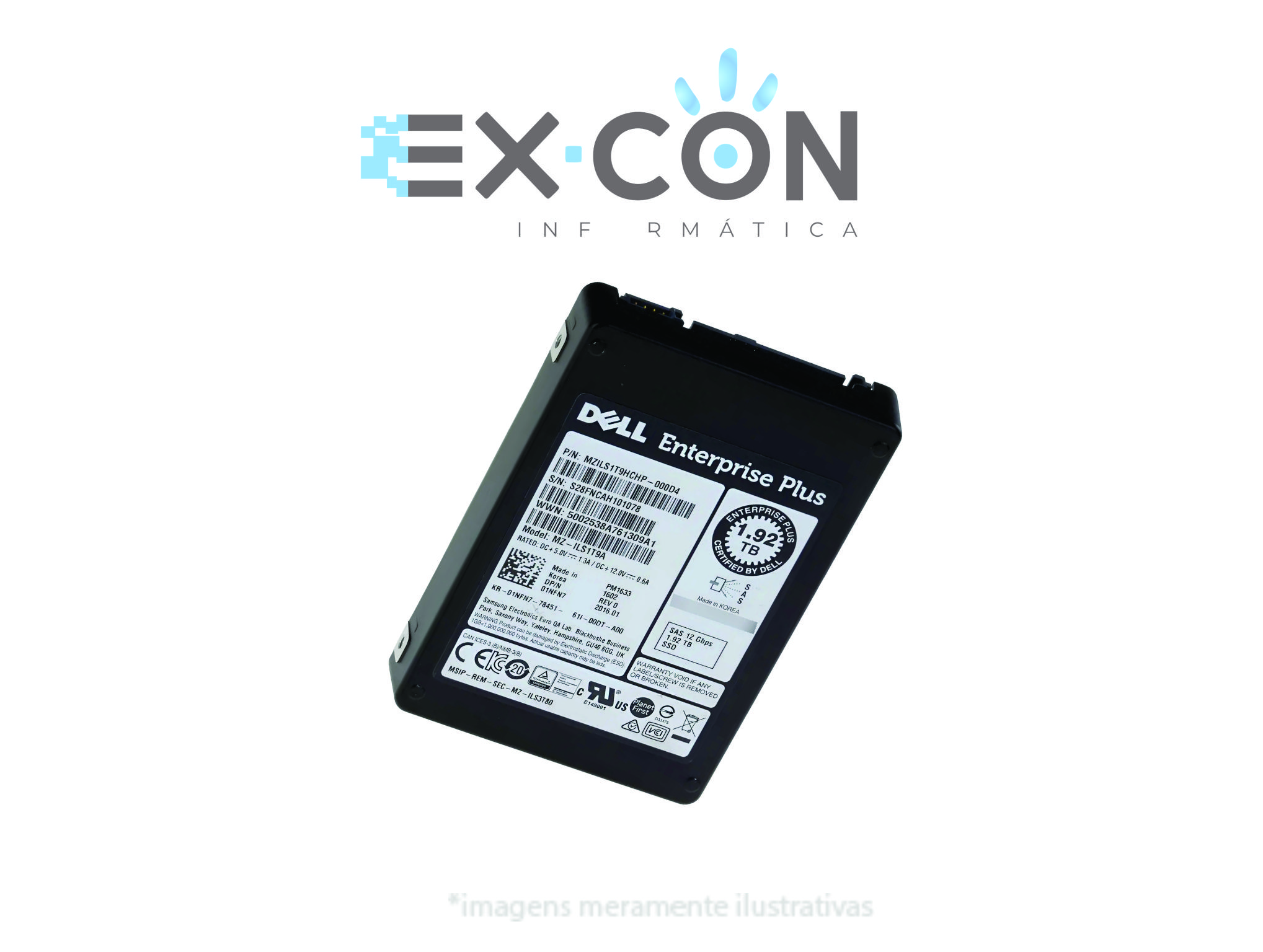 1JR4P COMPELLENT DELL 1.92TB SSD 2.5 SAS 12G